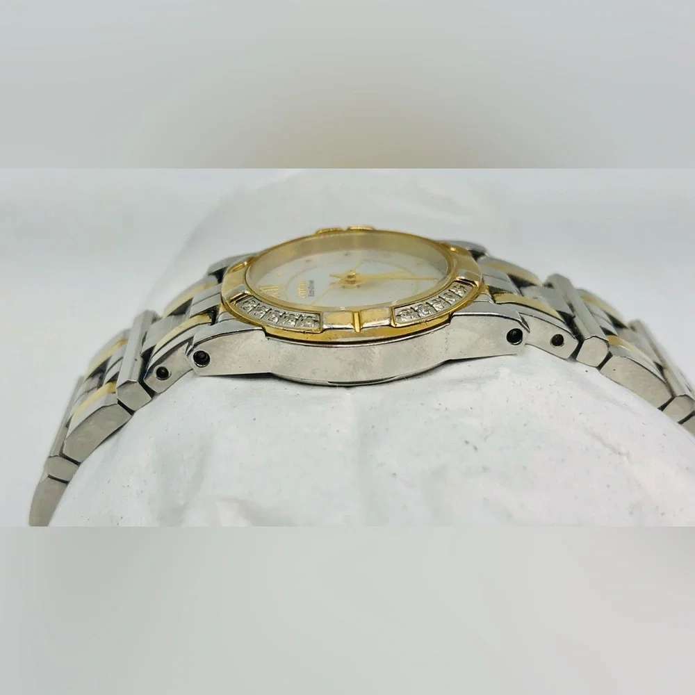 Citizen Eco-Drive Ladies Watch Two-Tone Diamond Accent MOP Dial